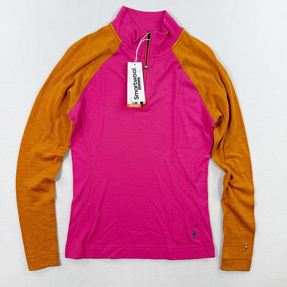 Smartwool Tops - Smartwool Classic Thermal 1/4 Zip Baselayer Top Size S Womens Power Pink NEW